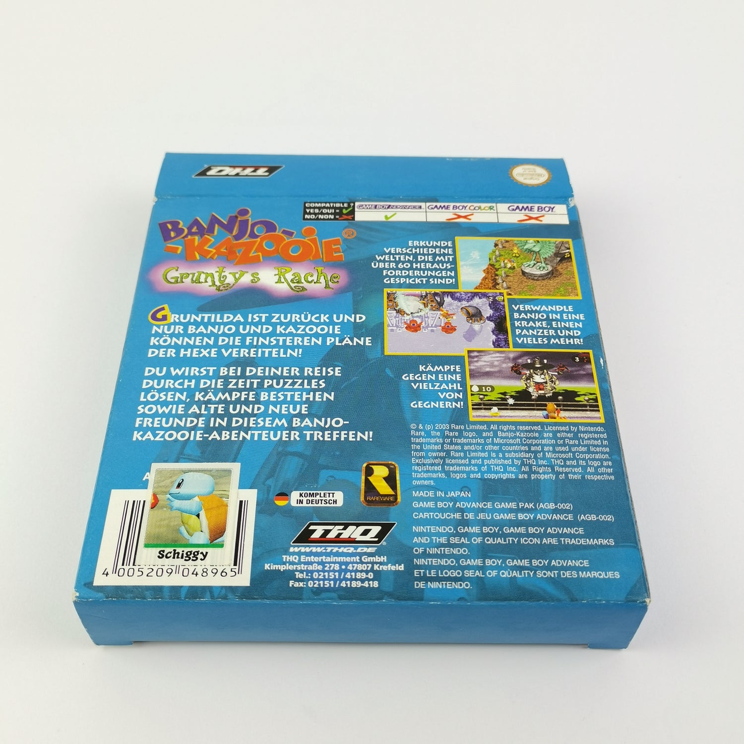Nintendo Game Boy Advance Spiel : Banjo Kazooie Grunty´s Rache - GBA OVP PAL