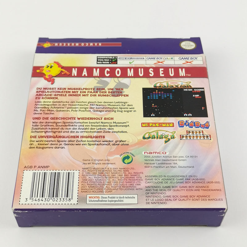 Nintendo Game Boy Advance Game: Namco Museum - OVP Instructions PAL GBA Gameboy