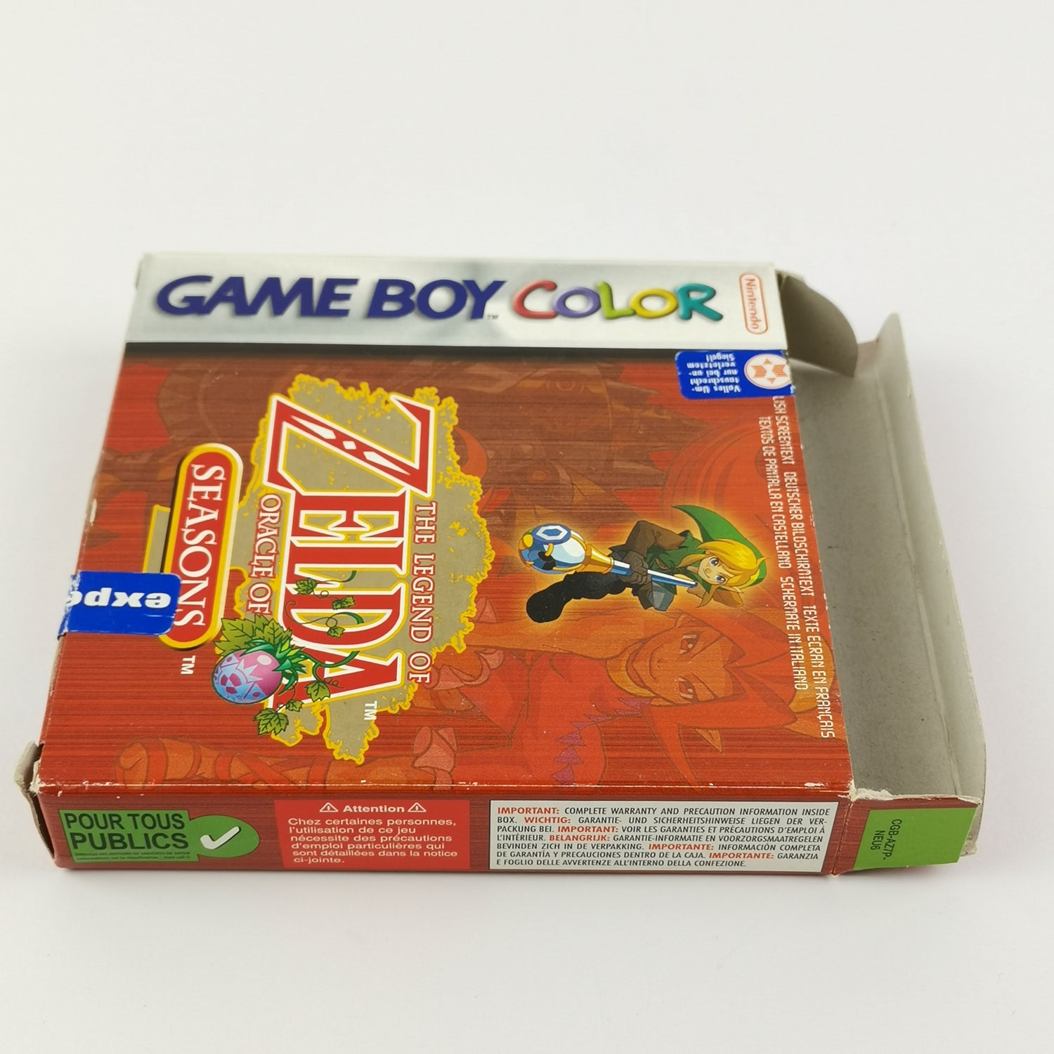 Nintendo Game Boy Color Game: The Legend of Zelda Oracle of Seasons - GBC OVP