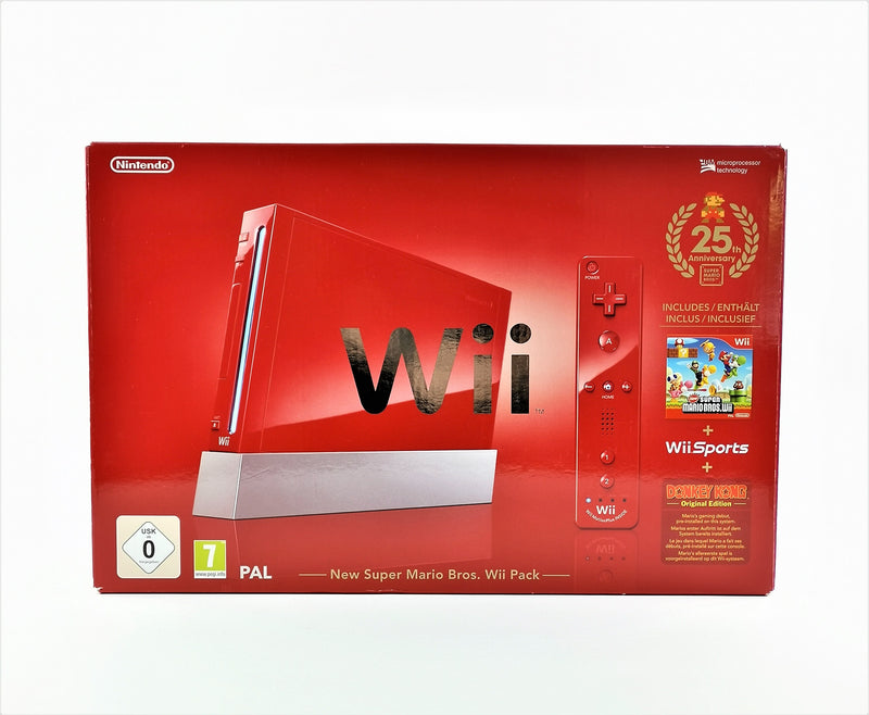 Nintendo Wii Console Red: New Super Mario Bros. Wii Pack 25th Anniversary - OVP