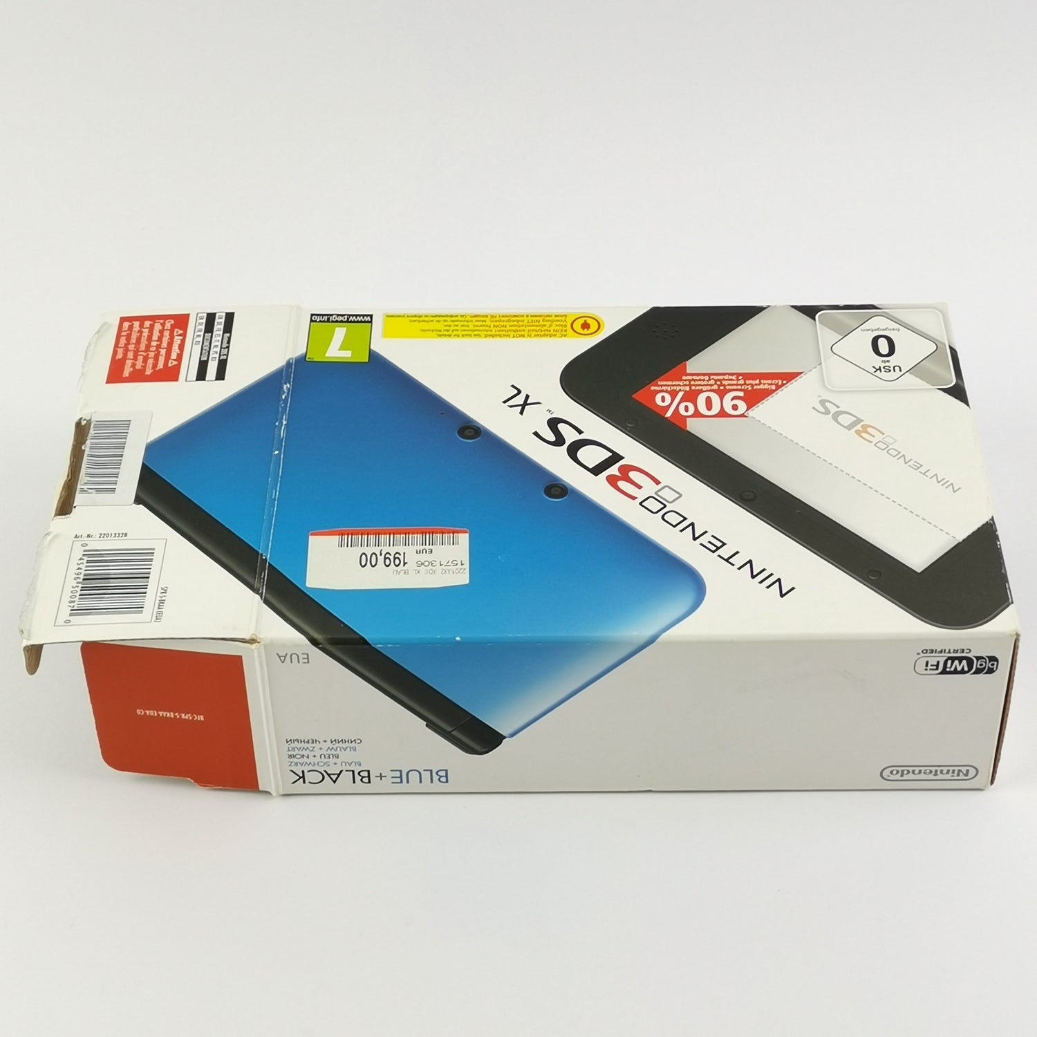 Nintendo 3DS XL Konsole : 3 DS Console in BLAU schwarz BLUE + BLACK - OVP PAL