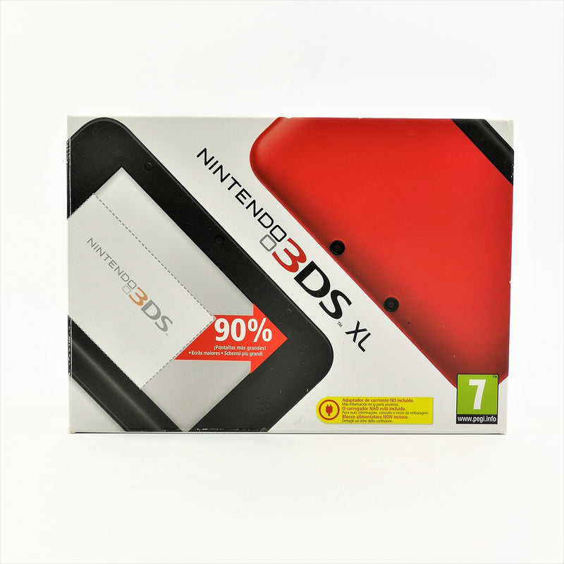 Nintendo 3DS XL Konsole : 3 DS Console in RED + BLACK / Rot Schwarz - OVP PAL