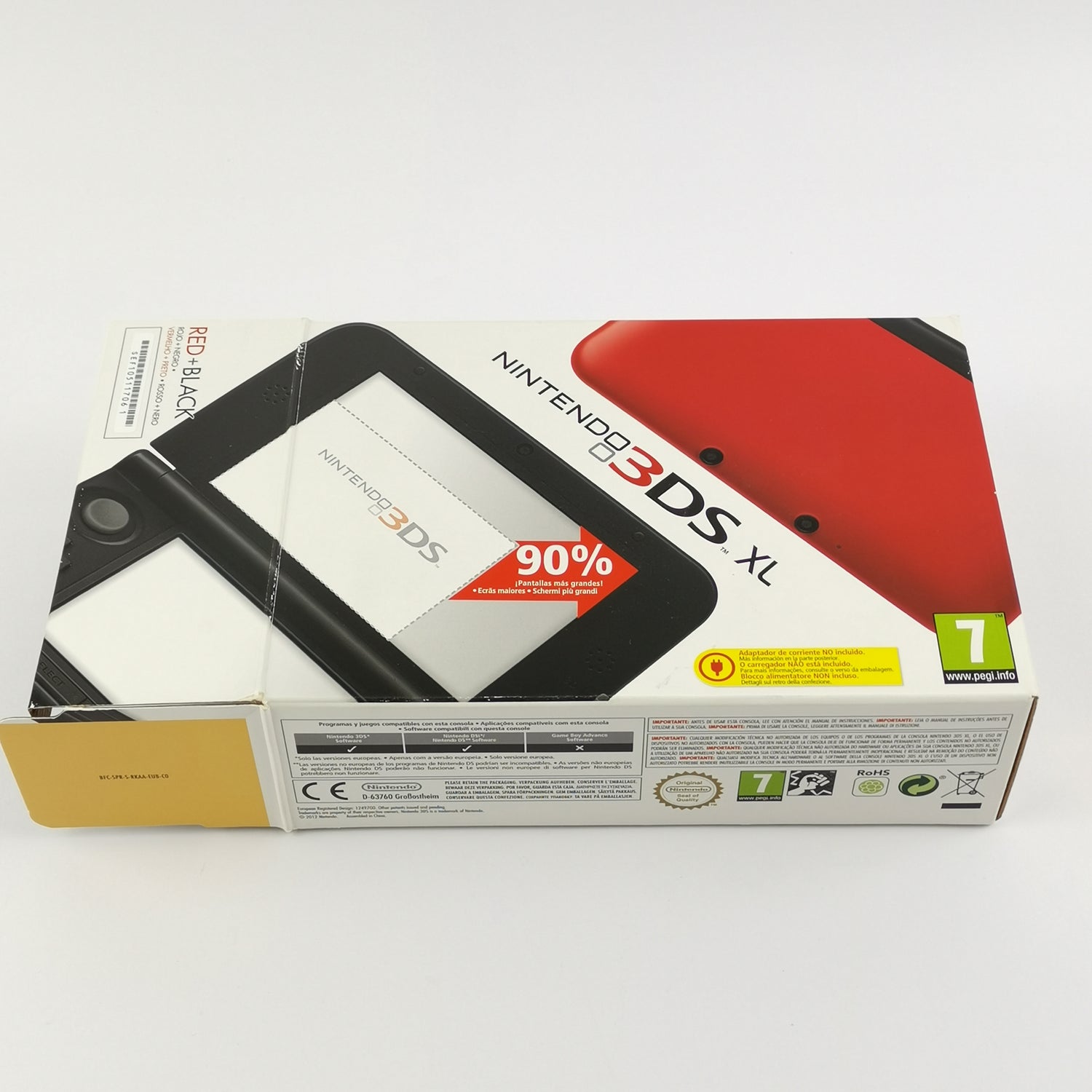 Nintendo 3DS XL Konsole : 3 DS Console in RED + BLACK / Rot Schwarz - OVP PAL