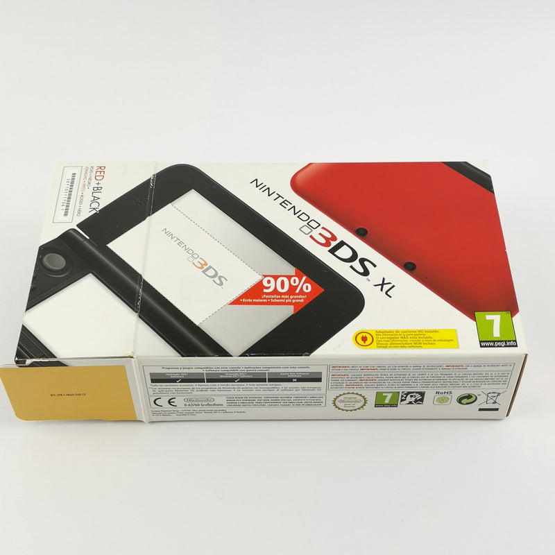 Nintendo 3DS XL Konsole : 3 DS Console in RED + BLACK / Rot Schwarz - OVP PAL