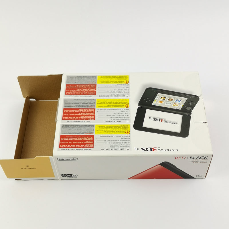 Nintendo 3DS XL Konsole : 3 DS Console in RED + BLACK / Rot Schwarz - OVP PAL