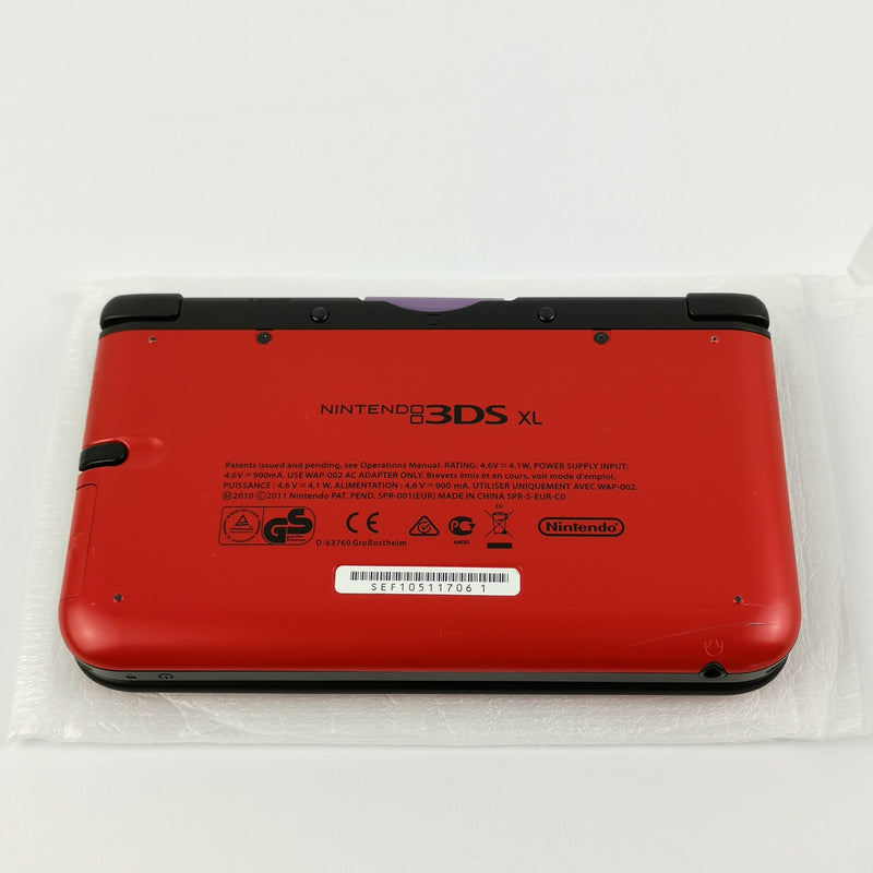 Nintendo 3DS XL Konsole : 3 DS Console in RED + BLACK / Rot Schwarz - OVP PAL