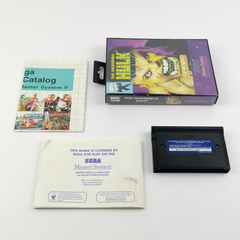 Sega Master System game: The Incredible Hulk - original packaging &amp; instructions PAL cartridge