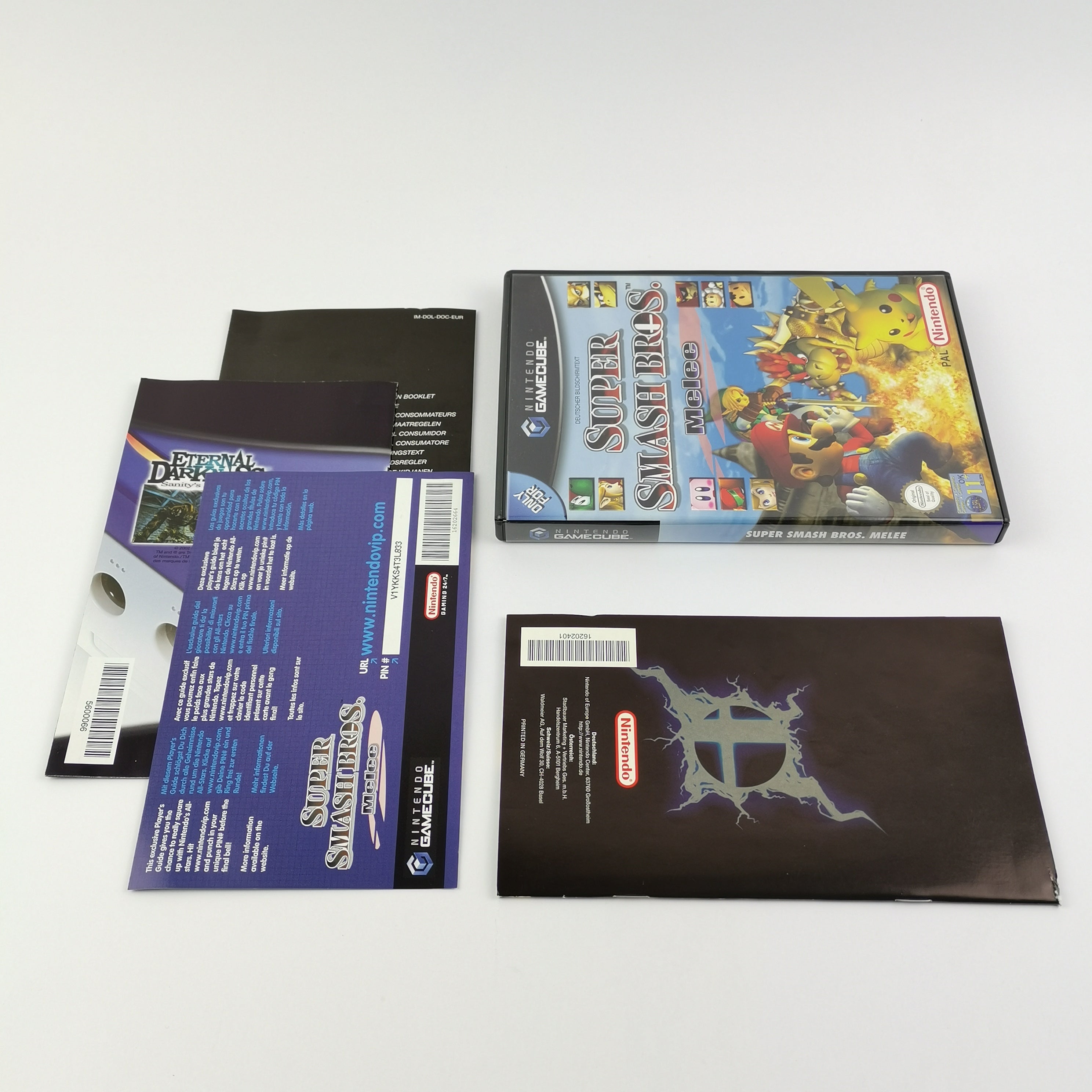 Nintendo Gamecube Spiel : Super Smash Bros. Melee - OVP & Anleitung PAL GC Disc