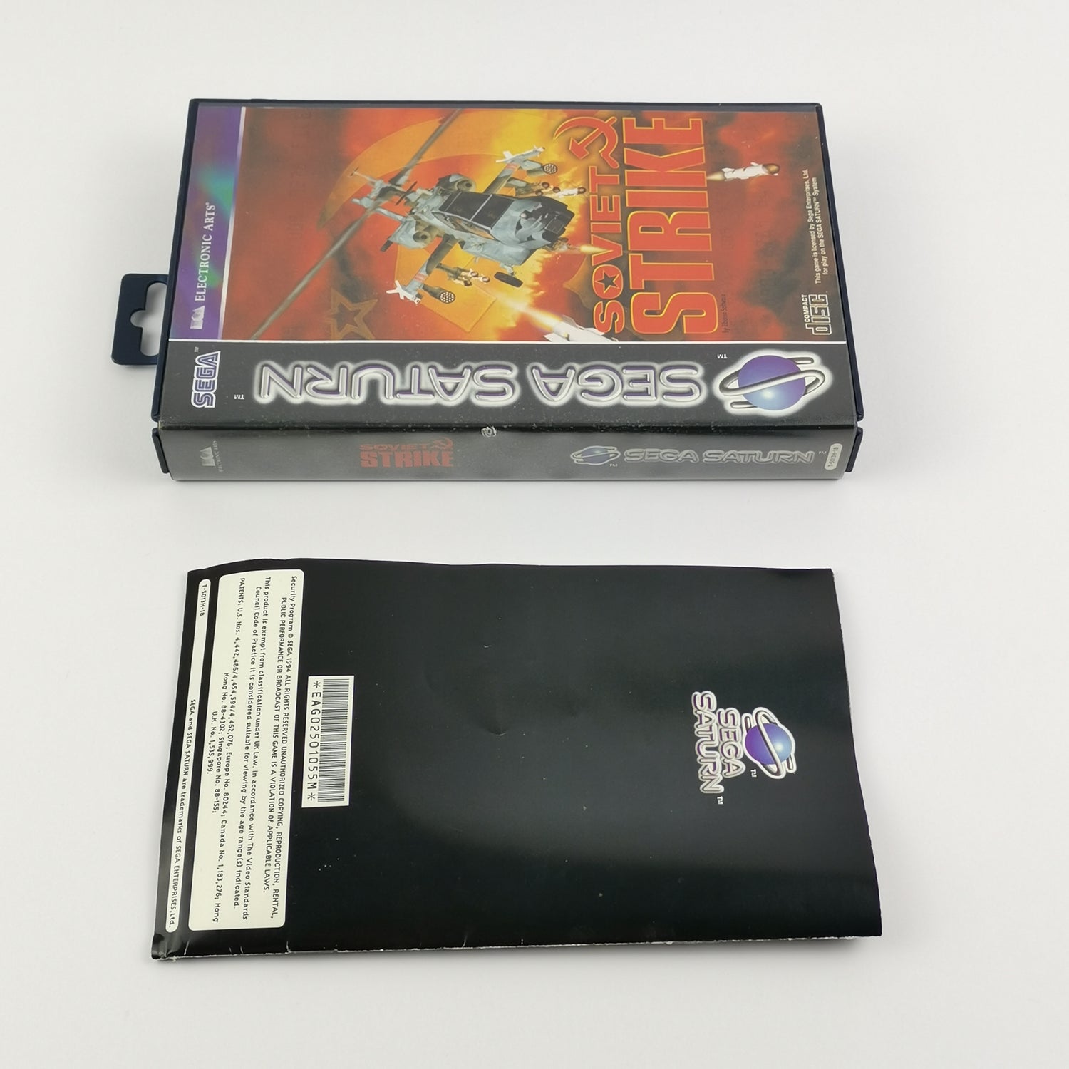 Sega Saturn Spiel : Soviet Strike - OVP Anleitung DISC System USK18