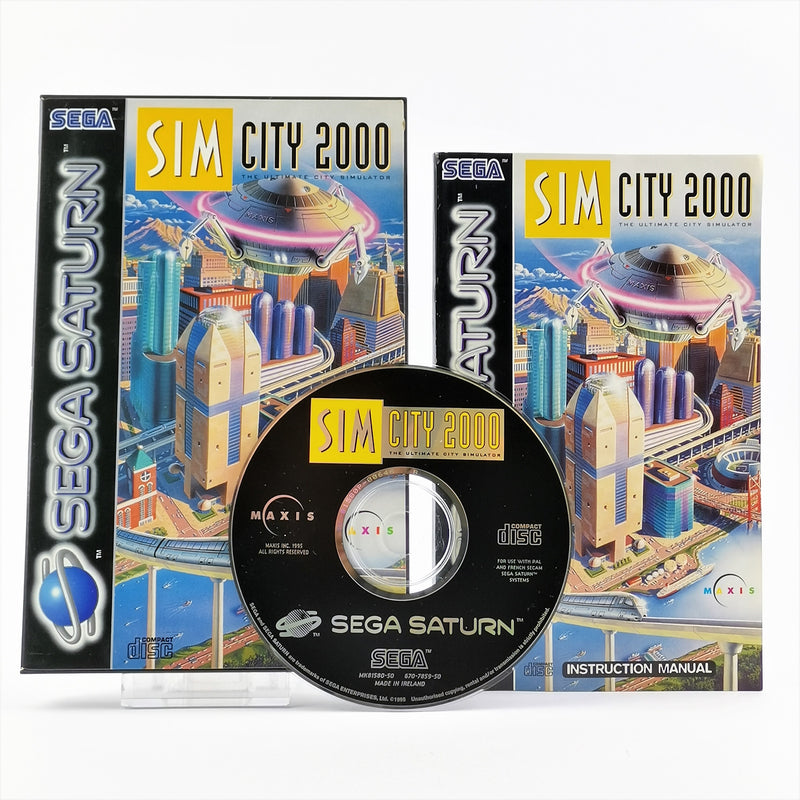 Sega Saturn Game: Sim City 2000 - Original Packaging &amp; Instructions PAL CD Compact Disc