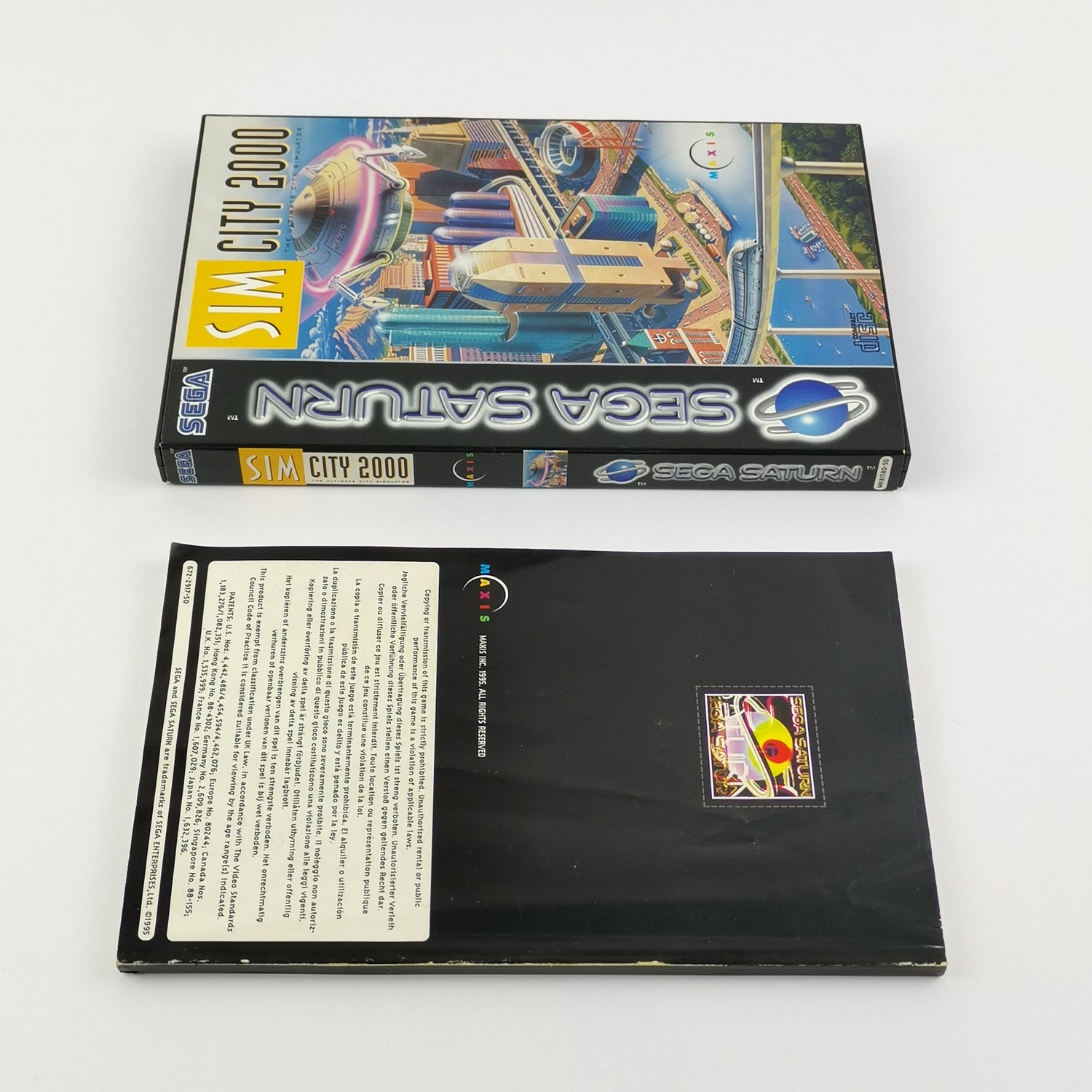 Sega Saturn Game: Sim City 2000 - Original Packaging & Instructions PAL CD Compact Disc