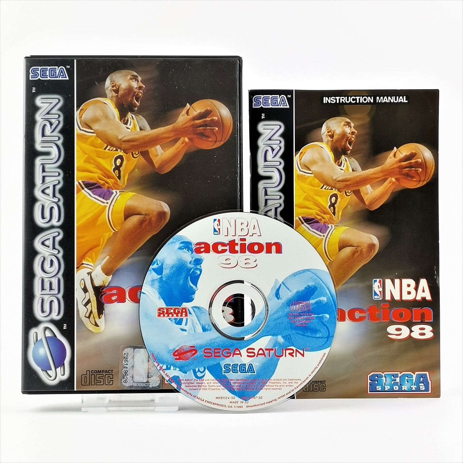 Sega Saturn Spiel : NBA Action 98 Basketball - OVP & Anleitung PAL CD Disc