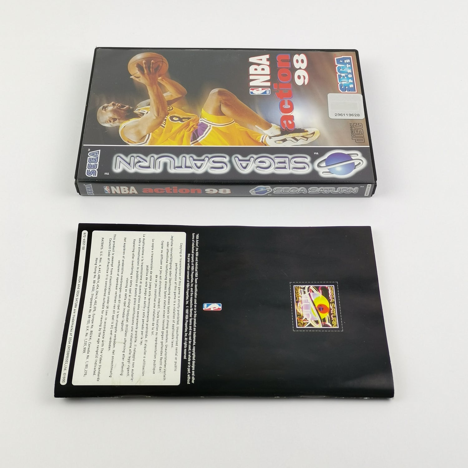 Sega Saturn Game: NBA Action 98 Basketball - Original Packaging & Instructions PAL CD Disc
