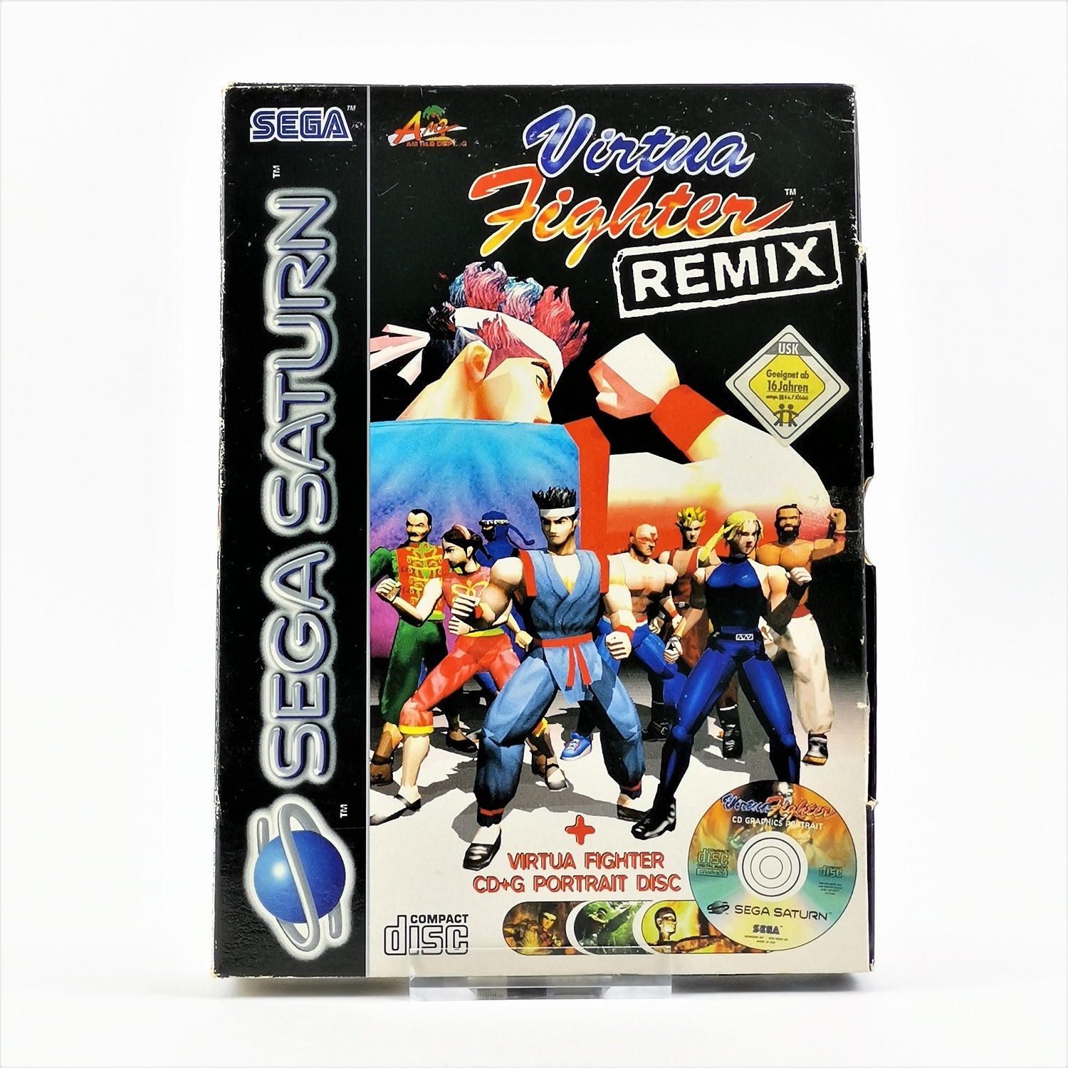 Sega Saturn Game: Virtua Fighter Remix - OVP cardboard slipcase & instructions PAL CD