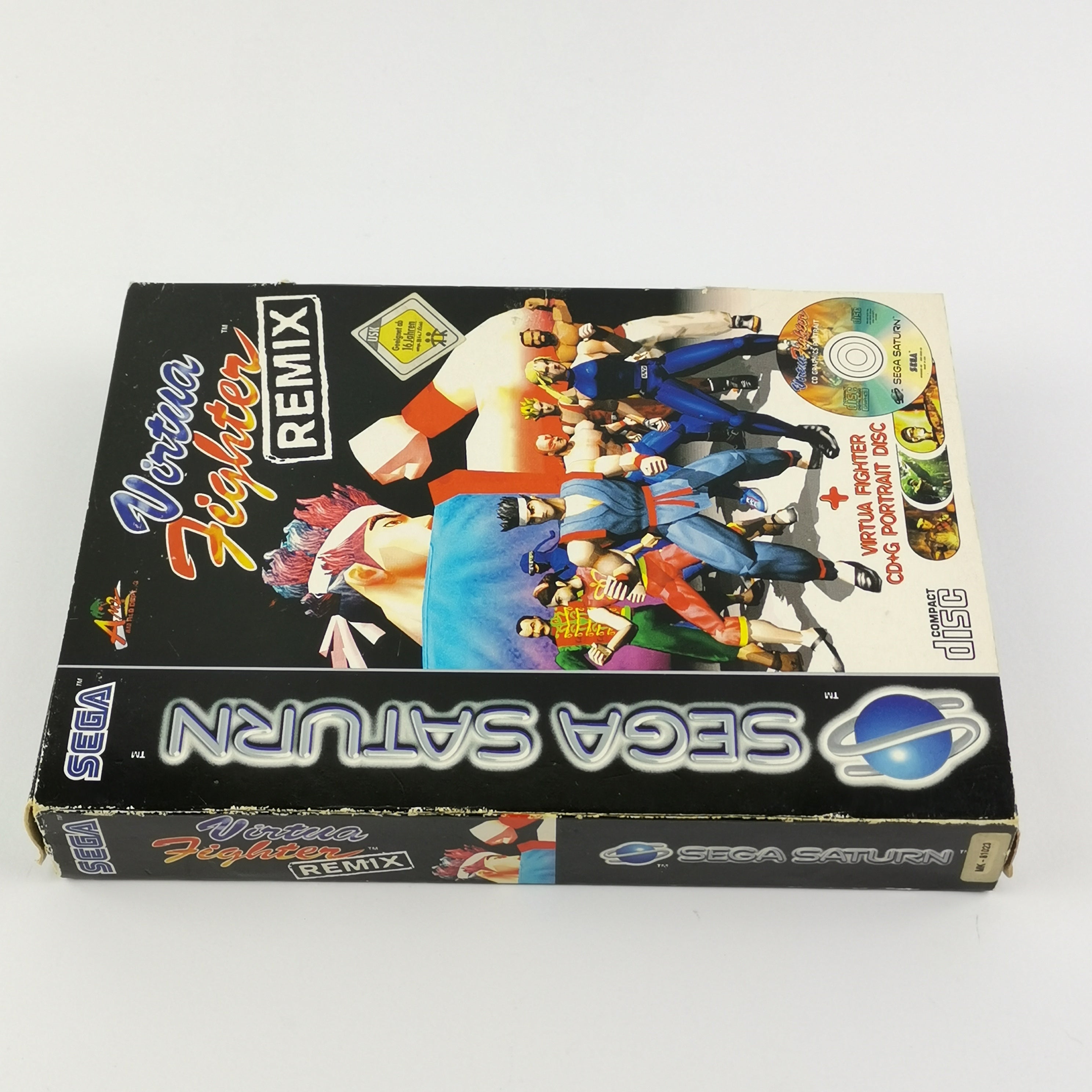 Sega Saturn Spiel :  Virtua Fighter Remix - OVP Pappschuber & Anleitung PAL CD