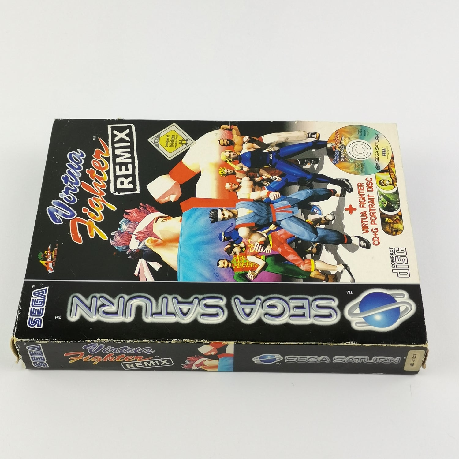 Sega Saturn Game: Virtua Fighter Remix - OVP cardboard slipcase & instructions PAL CD