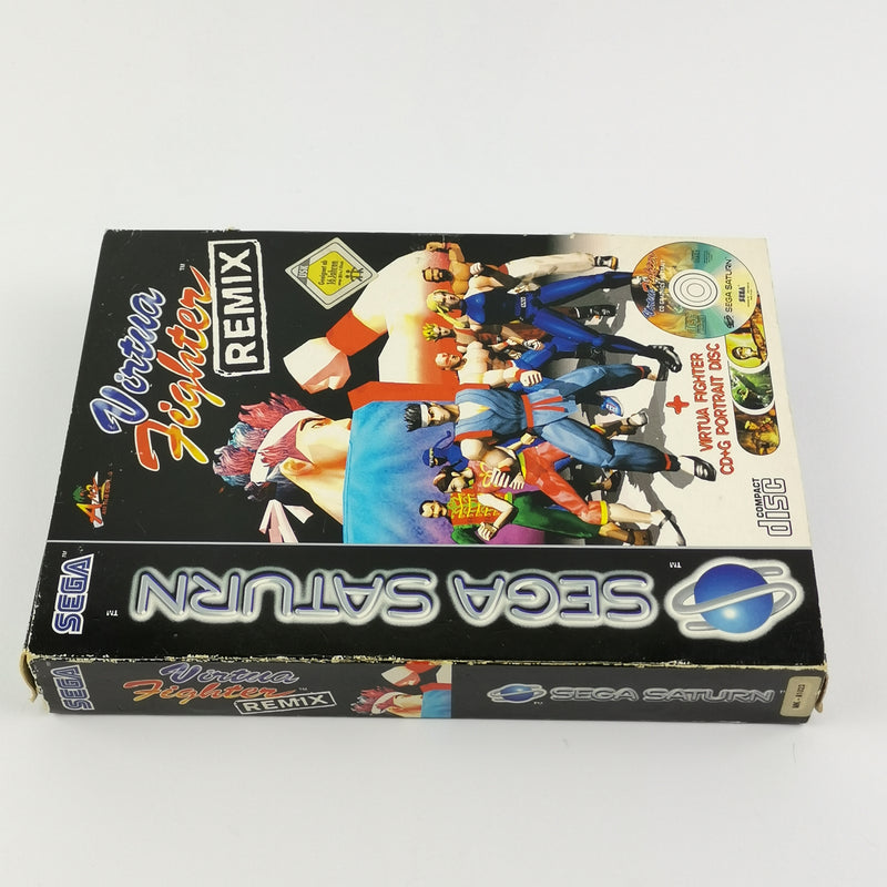 Sega Saturn Game: Virtua Fighter Remix - OVP cardboard slipcase &amp; instructions PAL CD