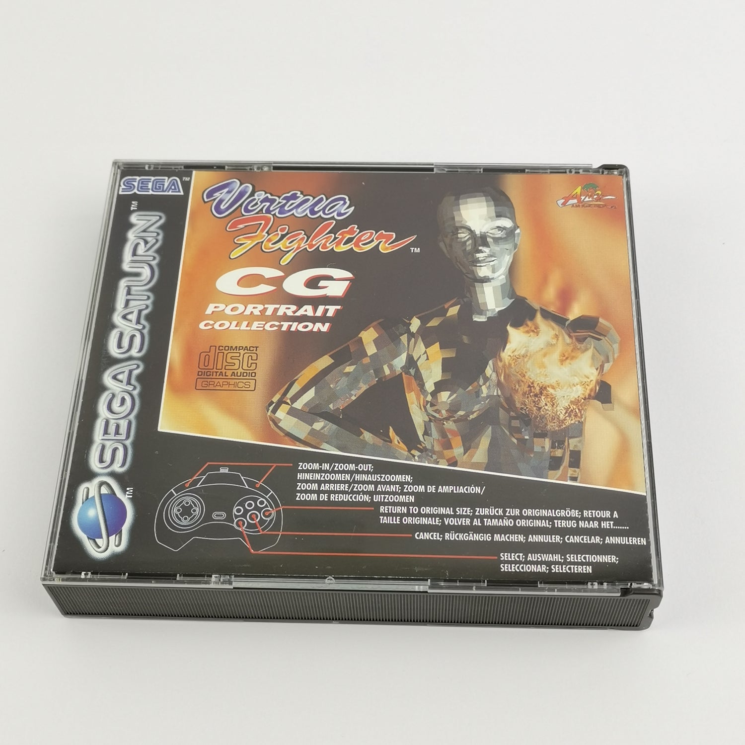 Sega Saturn Game: Virtua Fighter Remix - OVP cardboard slipcase & instructions PAL CD