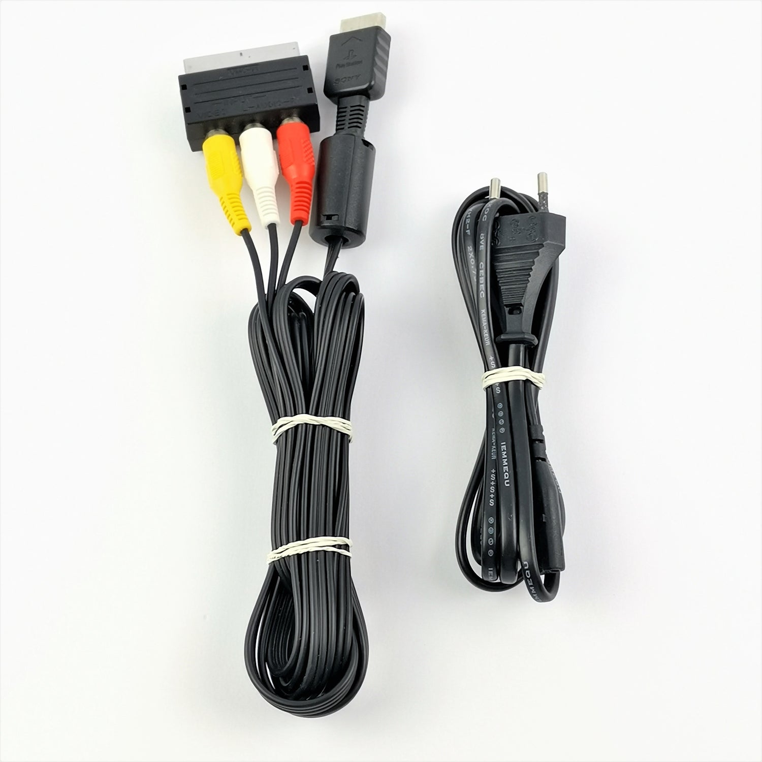 Sony Playstation 1 Zubehör : Original Kabelsatz - AV und Strom Kabel Cable