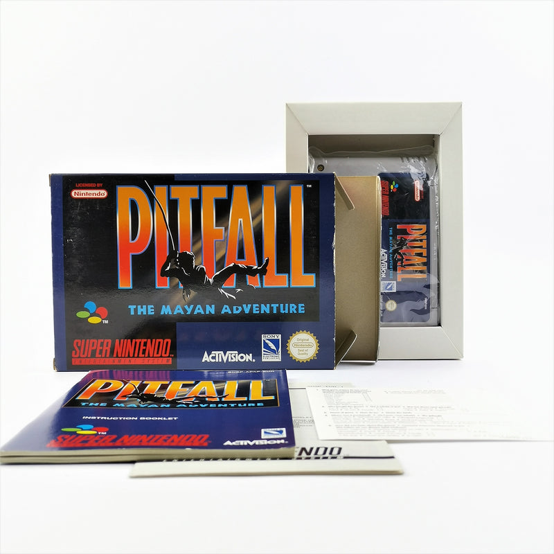 Super Nintendo Spiel : Pitfall - OVP & Anleitung PAL Version | SNES Cartridge