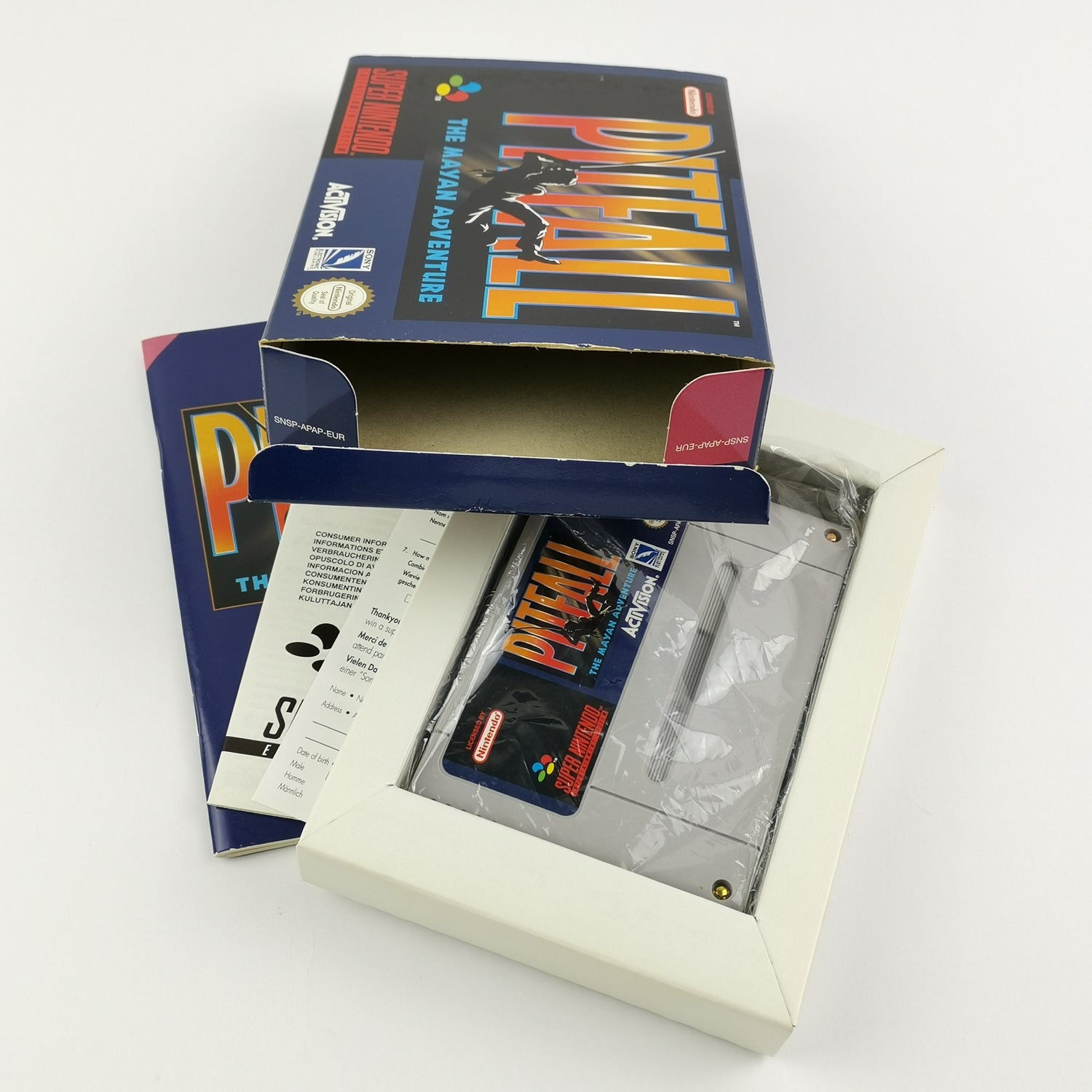 Super Nintendo Spiel : Pitfall - OVP & Anleitung PAL Version | SNES Cartridge