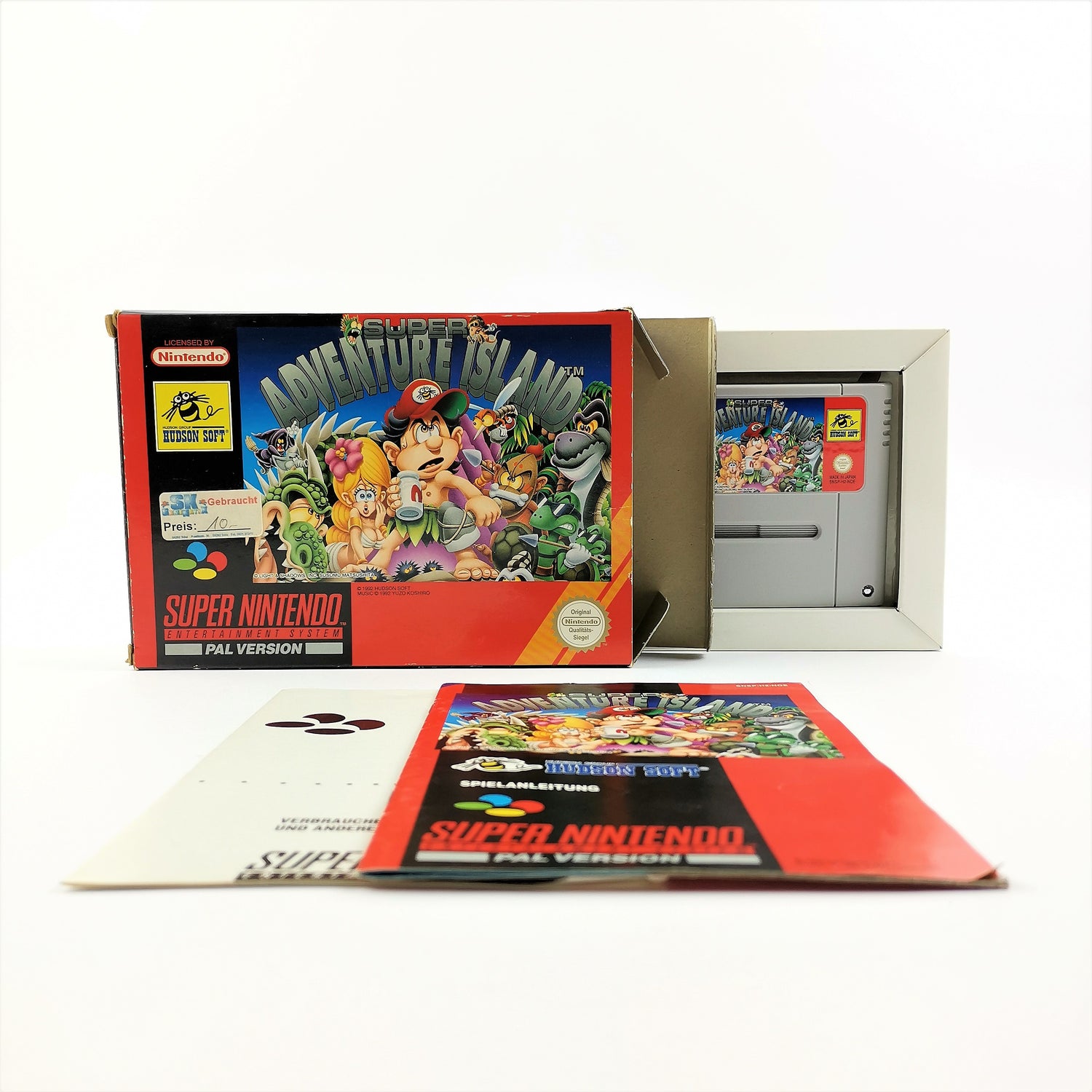 Super Nintendo Spiel : Super Adventure Island - OVP & Anleitung SNES Cartridge