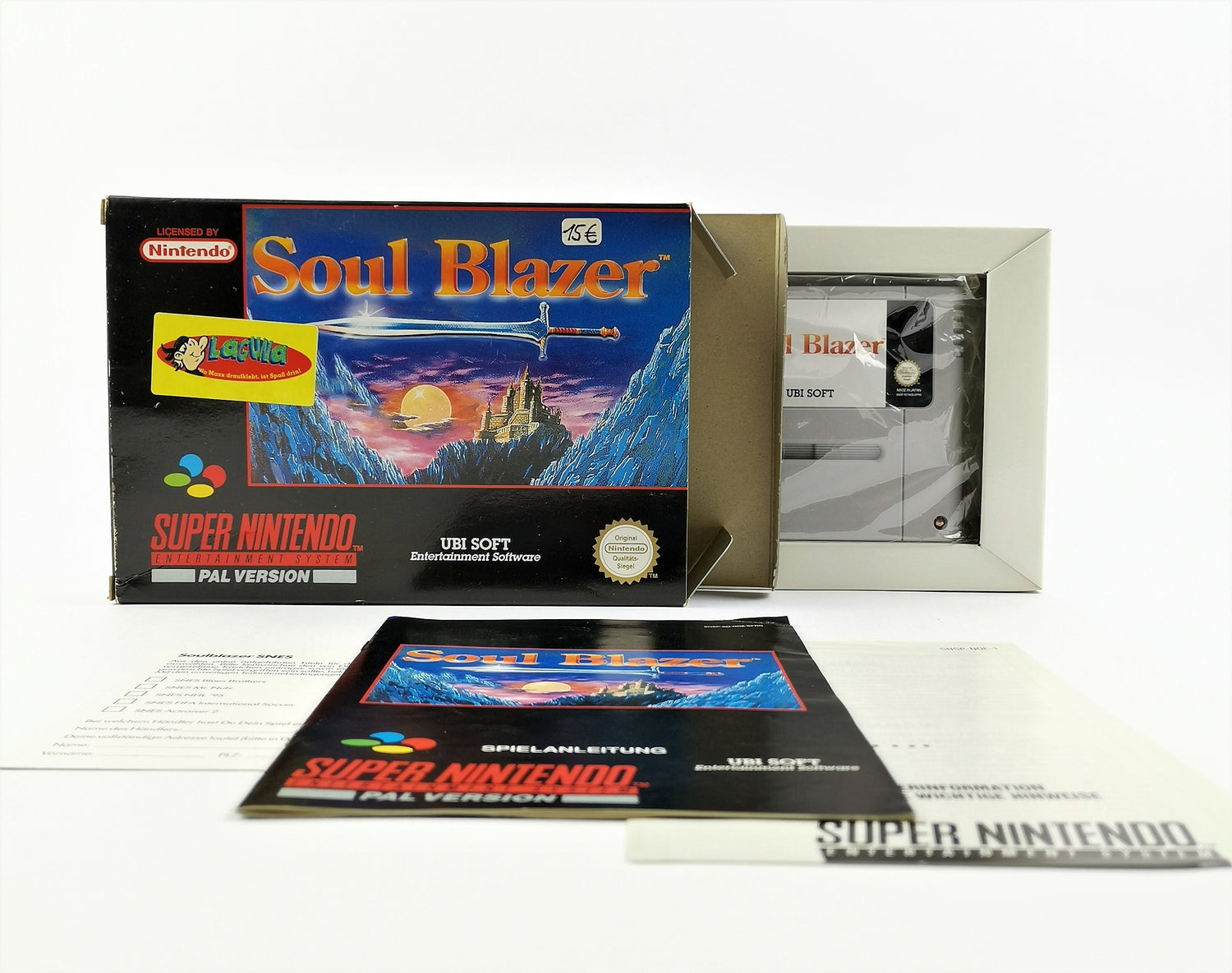 Super Nintendo Game: Soul Blazer - Original Packaging & Instructions PAL | SNES cartridge
