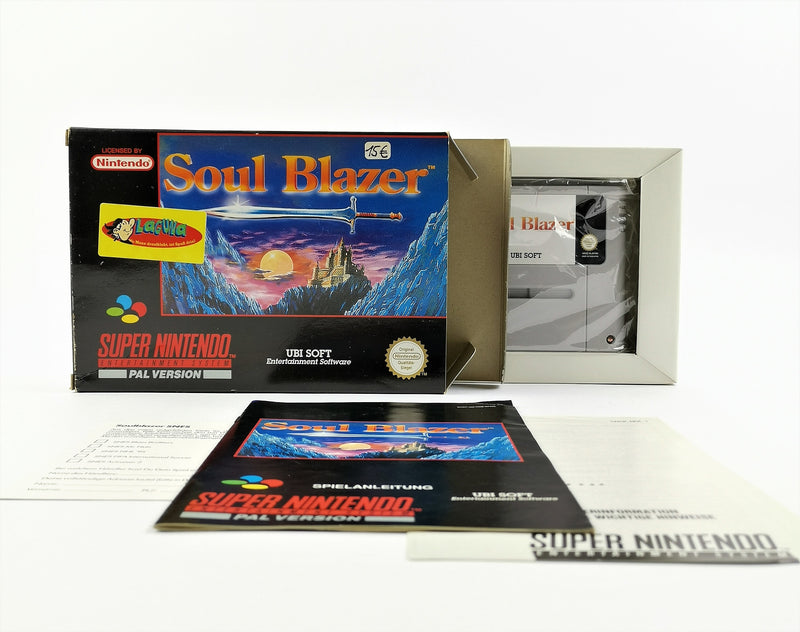 Super Nintendo Game: Soul Blazer - Original Packaging &amp; Instructions PAL | SNES cartridge