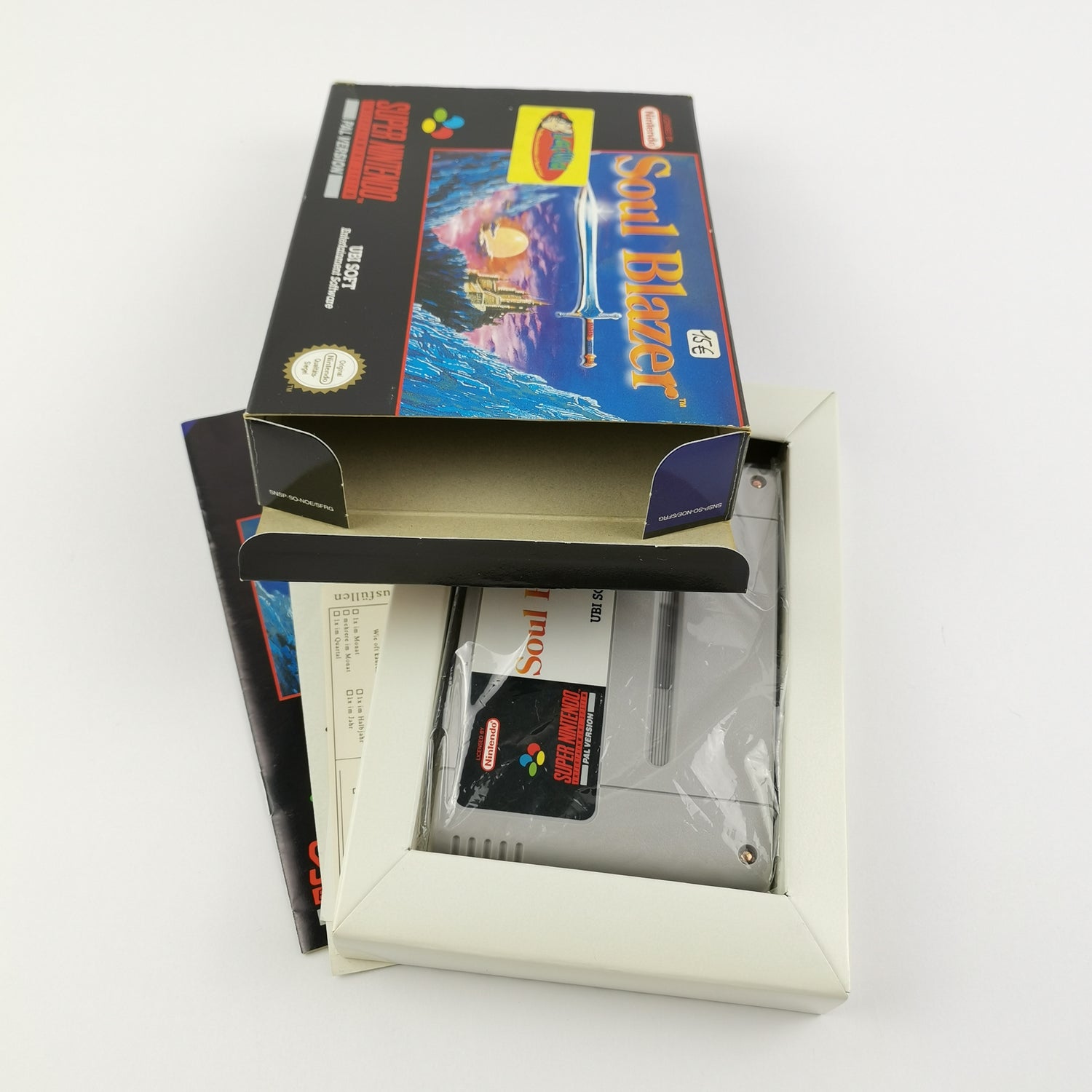 Super Nintendo Game: Soul Blazer - Original Packaging & Instructions PAL | SNES cartridge