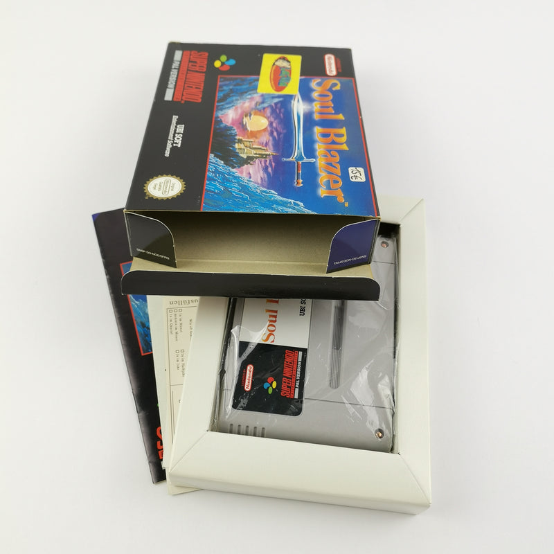 Super Nintendo Game: Soul Blazer - Original Packaging &amp; Instructions PAL | SNES cartridge
