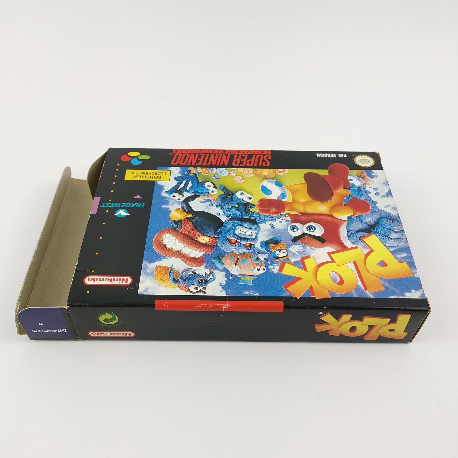 Super Nintendo game: Plok - original packaging & instructions PAL version | SNES cartridge