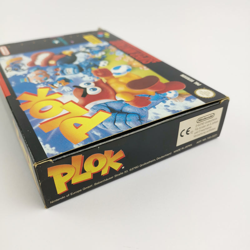Super Nintendo game: Plok - original packaging &amp; instructions PAL version | SNES cartridge