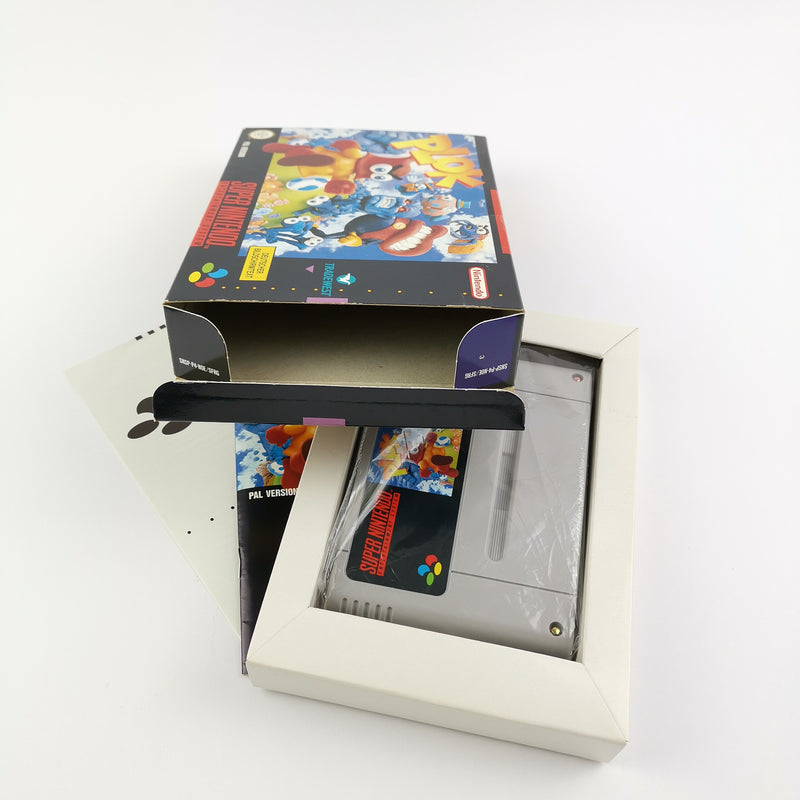 Super Nintendo game: Plok - original packaging &amp; instructions PAL version | SNES cartridge