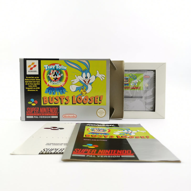 Super Nintendo Spiel : Tiny Toon Adventures - OVP & Anleitung PAL SNES Cartridge