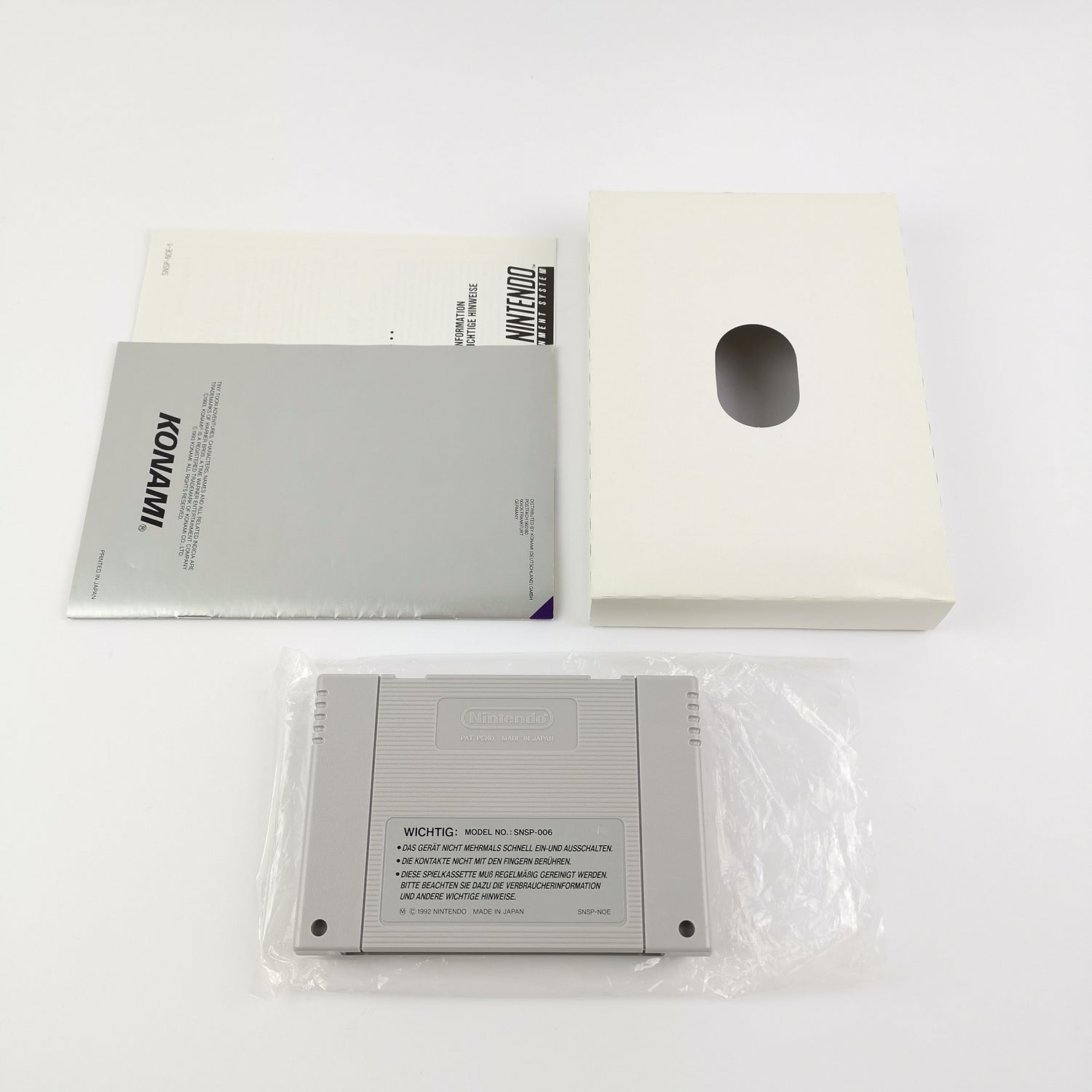 Super Nintendo Spiel : Tiny Toon Adventures - OVP & Anleitung PAL SNES Cartridge