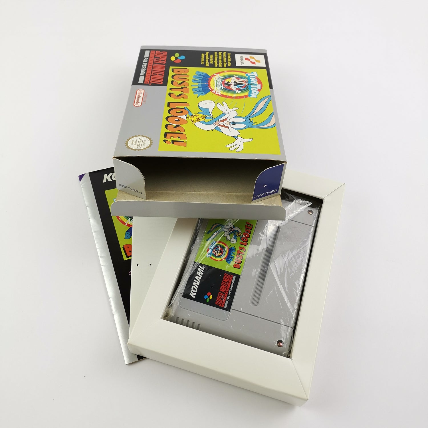 Super Nintendo Spiel : Tiny Toon Adventures - OVP & Anleitung PAL SNES Cartridge