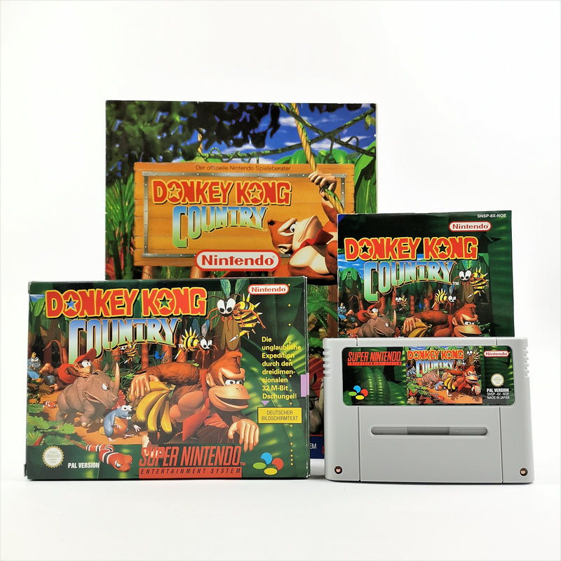 Super Nintendo Spiel : Donkey Kong Country + Spieleberater Lösungsbuch SNES OVP