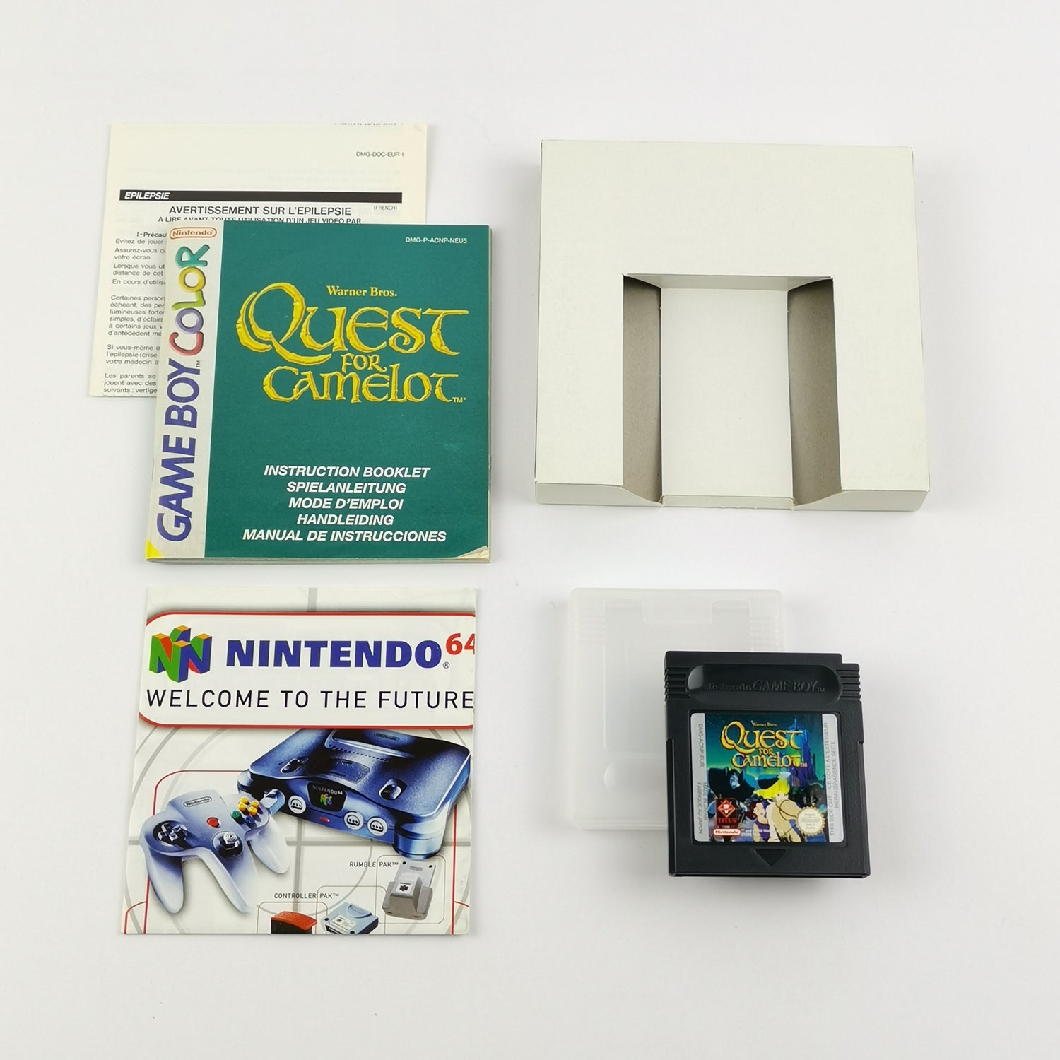 Nintendo Game Boy Color Game: Quest For Camelot - OVP & Instructions PAL | GBC