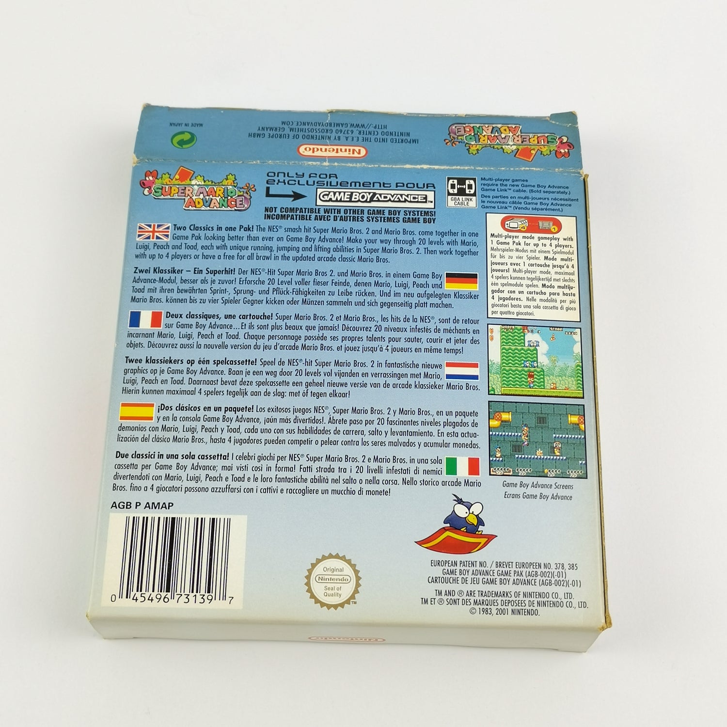 Nintendo Game Boy Advance Game: Super Mario Bros 2 Advance - OVP Instructions GBA