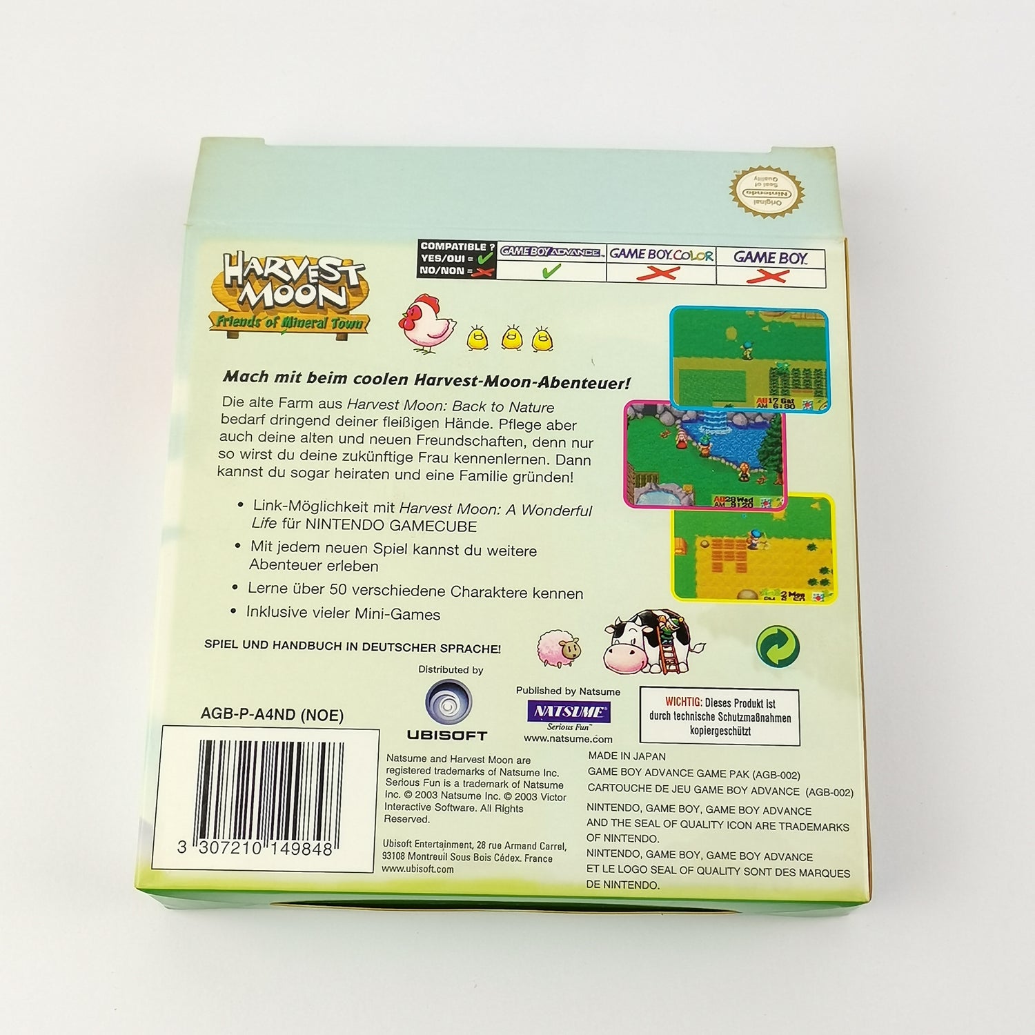 Nintendo Game Boy Advance Spiel : Harvest Moon Friends of Mineral Town - OVP GBA