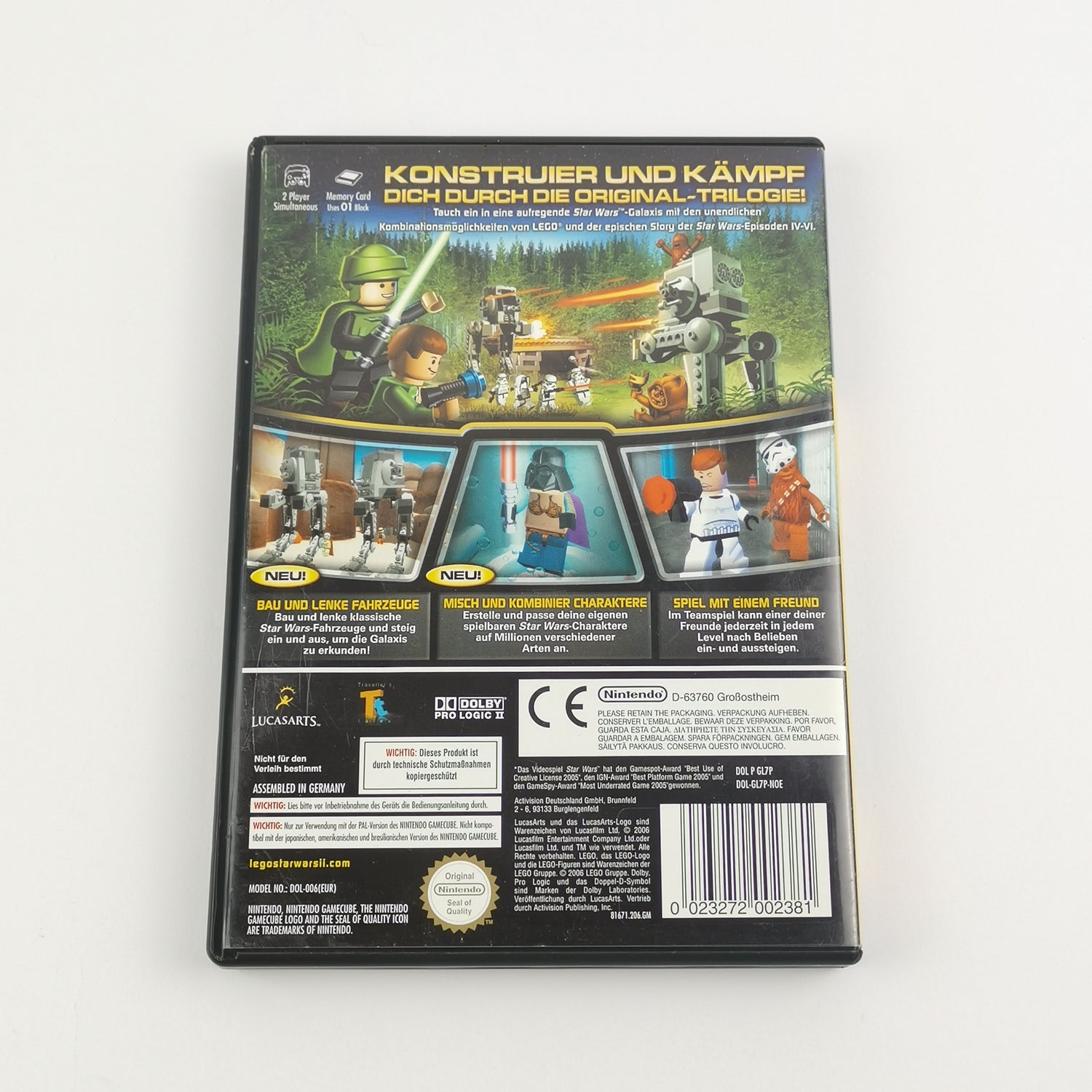 Nintendo Gamecube Spiel : Star Wars II 2 Die Klassische Trilogie - OVP Anleitung