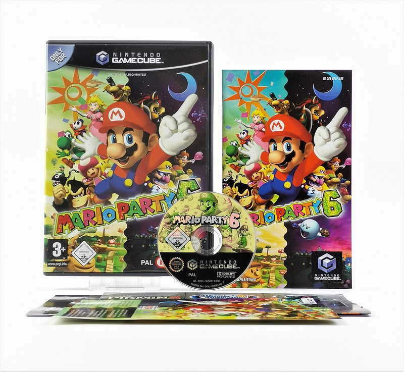 Nintendo Gamecube Spiel : Mario Party 6 - OVP Anleitung VIP Code Disc