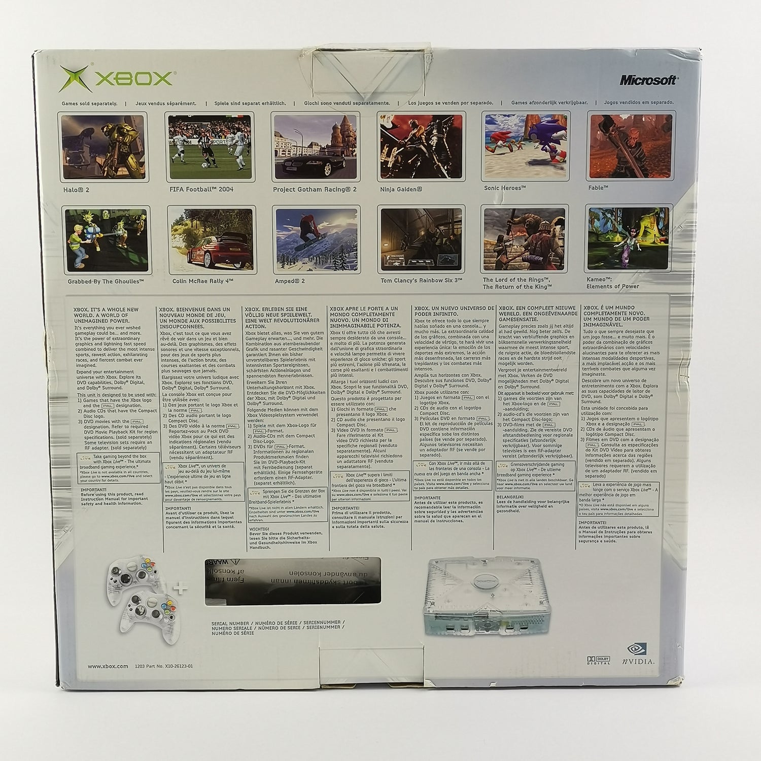 Microsoft Xbox Classic Console: Crystal Pack - Limited Edition in original packaging NEW NEW