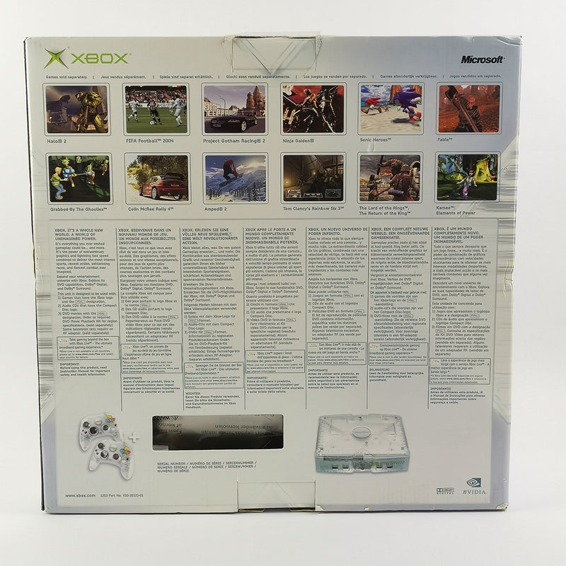 Microsoft Xbox Classic Konsole : Crystal Pack - Limited Edition in OVP NEU NEW