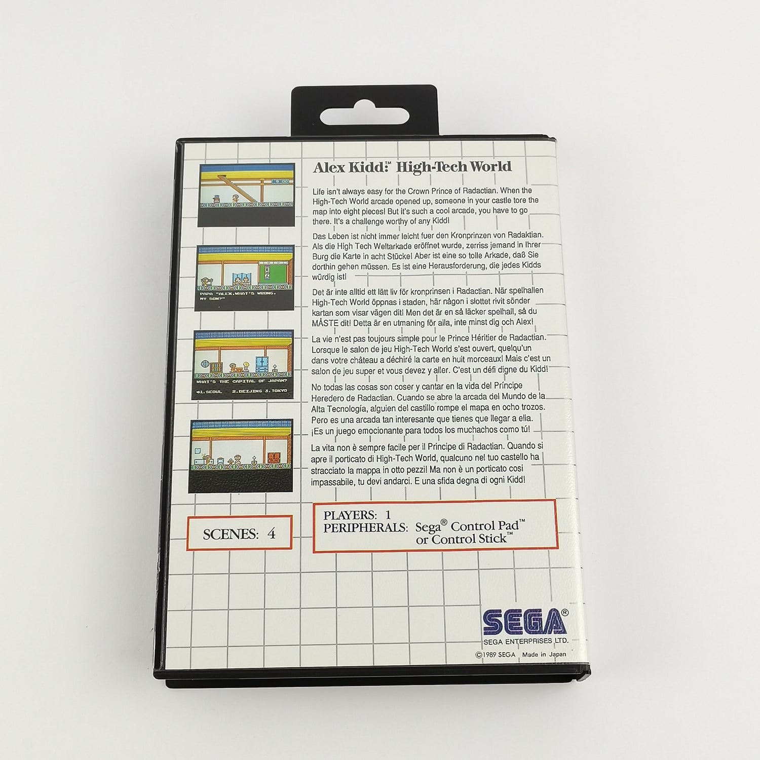 Sega Master System Game: Alex Kidd High-Tech World - OVP Instructions PAL MS