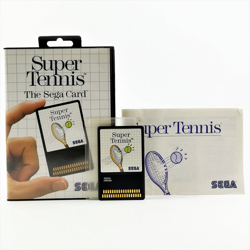 Sega Master System Spiel : Super Tennis The Sega Card - OVP Anleitung MS PAL
