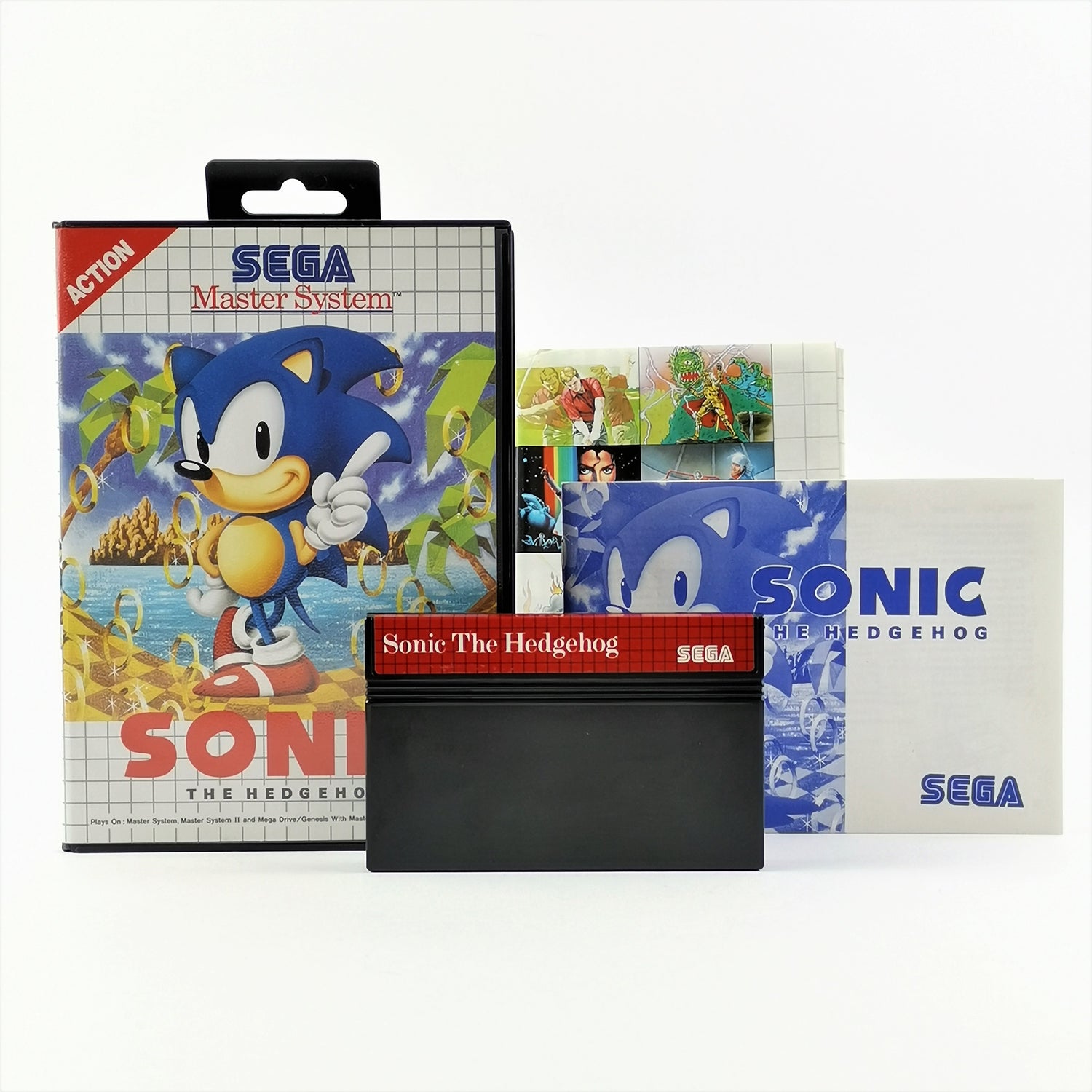 Sega Master System Spiel : Sonic The Hedgehog - OVP Anleitung PAL | sehr gut