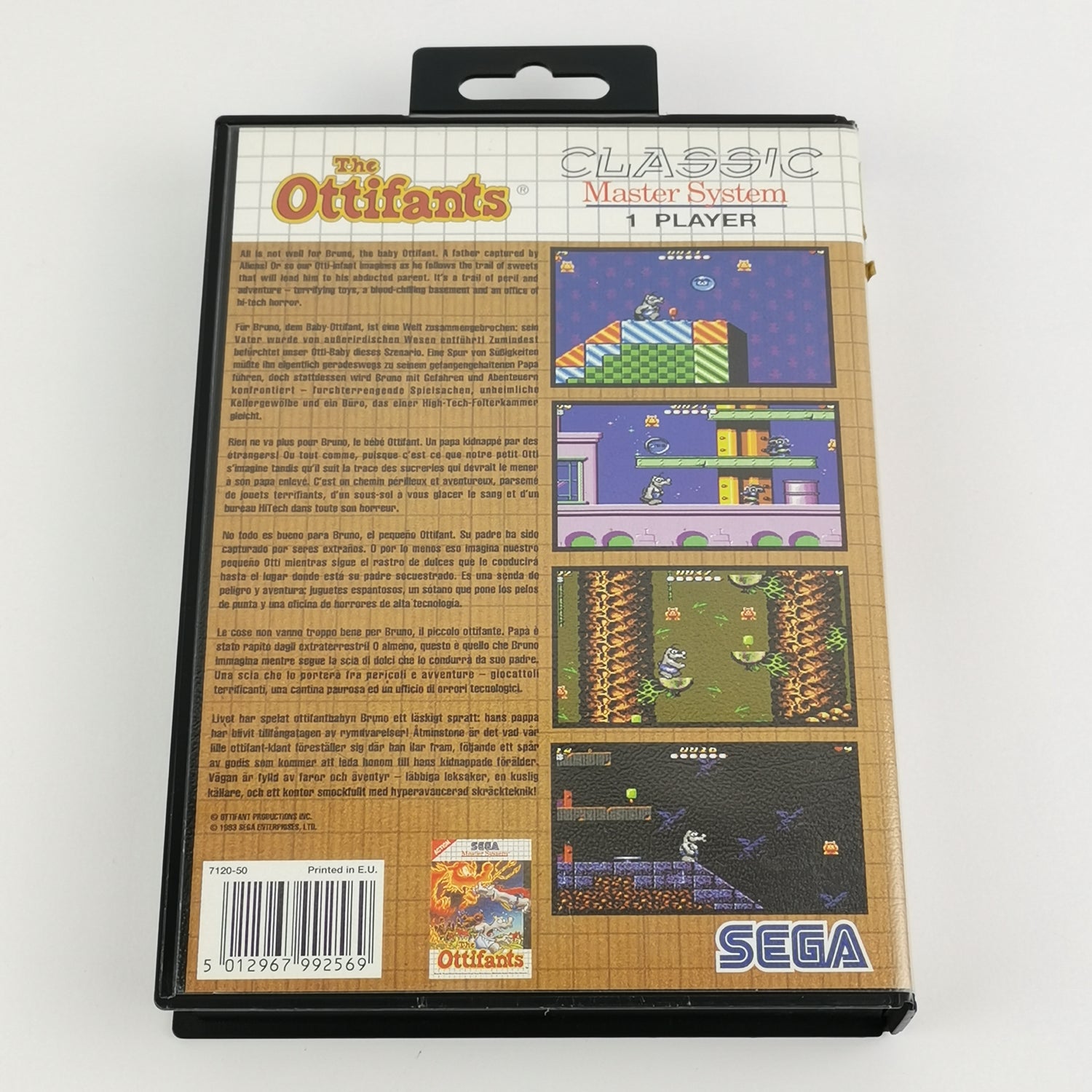 Sega Master System Game: The Ottifants - OVP & Instructions PAL | MS cartridge
