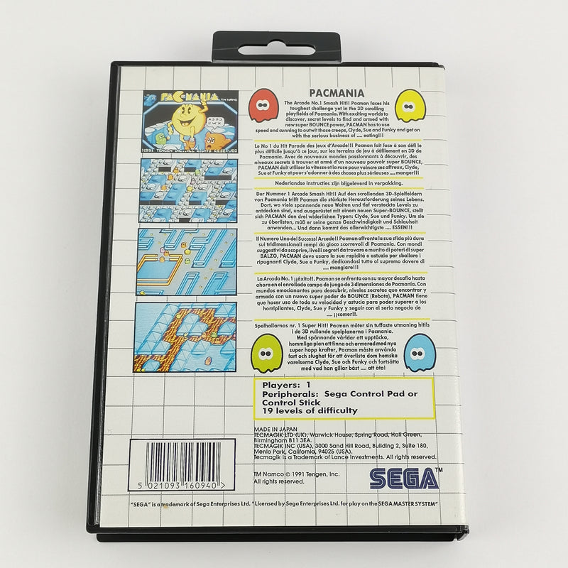 Sega Master System Spiel : Pac-Mania - OVP & Anleitung PAL | MS Cartridge