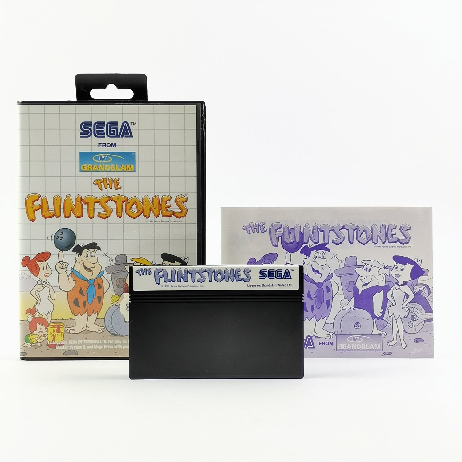 Sega Master System Spiel : The Flintstones - OVP Anleitung PAL | MS Cartridge